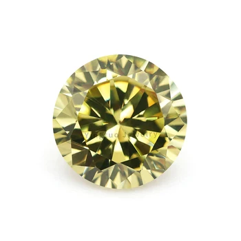 Круглый кубический цирконий бриллиантовой огранки 5AAAAA M-Olive CZ, россыпной драгоценный камень для изготовления ювелирных изделий