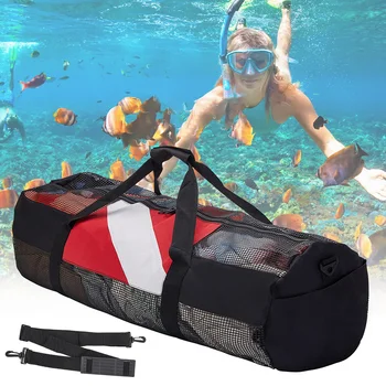 Портативная сетчатая сумка для подводного плавания, очень большая сумка для фитнеса с регулируемым плечевым ремнем для путешествий, тренировок в тренажерном зале.
