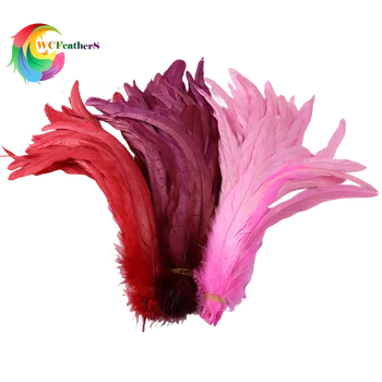 100шт цветных перьев из хвоста петуха розового цвета для карнавального головного убора, праздничной одежды, аксессуара для украшения головных уборов, оперения фазана