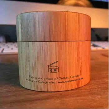 Упаковка для макияжа, 100шт, 30 г, 50 г, Новая Деревянная баночка для крема для лица из натурального бамбука, косметическое хранилище для спа-салона DIY с логотипом с гравировкой
