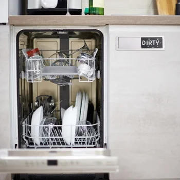 Знак Очистки посудомоечной машины От грязи Знак Очистки от Грязи для Холодильника Магнитный Знак Посудомоечной Машины Знак Магнитного Индикатора