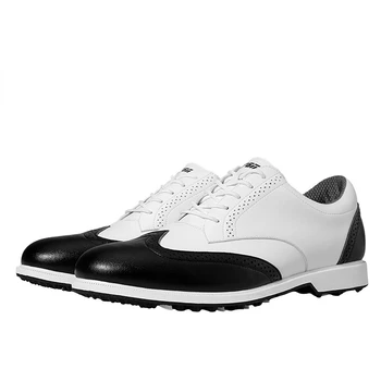 Мужская обувь для гольфа PGM Brock Classic Style, водонепроницаемая мужская повседневная спортивная обувь, мужские кроссовки с дышащей резиновой подошвой, противоскользящие