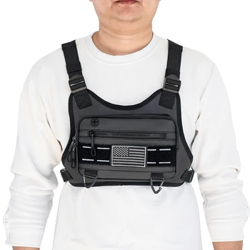 Унисекс, тактический рюкзак через плечо с регулируемыми ремнями, Светоотражающая тренировочная сумка, Большая вместительная сумка для велоспорта на открытом воздухе, альпинизма.