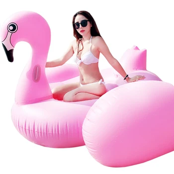 Профессиональный заводской OEM розовый ПВХ гигантский надувной поплавок для бассейна с фламинго