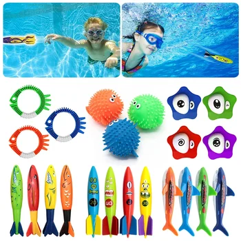 Детская игрушка для дайвинга в бассейне, Погружная торпеда, Водная игрушка для поиска сокровищ, Инструмент для обучения плаванию, Летний Подарочный набор для воды на открытом воздухе
