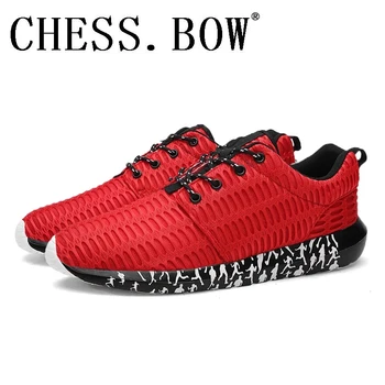Мужские кроссовки CHESS.BOW 2018, Новые мужские кроссовки, кроссовки для бега со шнуровкой, Дышащая мужская спортивная обувь, распродажа