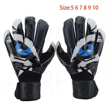 Футбольные вратарские перчатки утолщенные футбольные вратарские перчатки на 5 защитных пальцев не снимаются, размер для детей и взрослых 5-10