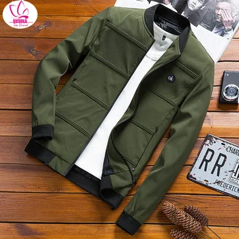 SUSOLA Lady Повседневное пальто, трендовая мужская куртка-бомбер в стиле хип-хоп с нашивками, приталенная пилотская куртка-бомбер, пальто, мужские куртки 4XL
