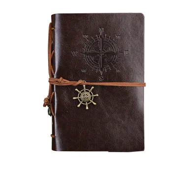Классический блокнот-дневник с переплетной веревкой ручной работы для подарочного блокнота с ручным креплением (коричневый)