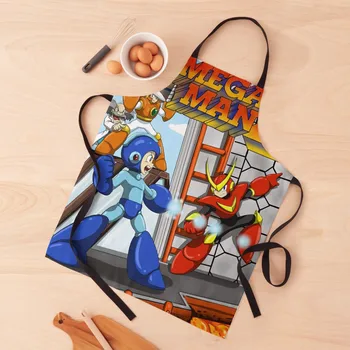 Фартук Megaman 2 для дома, полезные мелочи, Кухонные фартуки для маникюрши, женские предметы домашнего обихода, Кухонный фартук