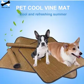 Охлаждающий коврик для домашних животных, охлаждающий коврик, освежающая виноградная лоза, кровать для собаки, холодный домик для кошки, летние аксессуары для домашних животных