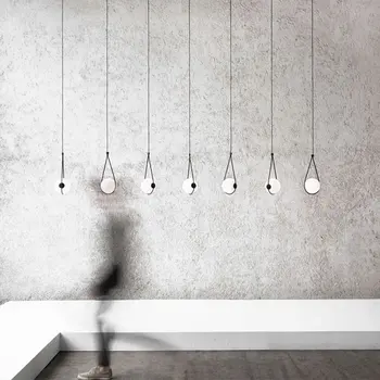 Подвесной светильник с абажуром в скандинавском стиле из стеклянного шара для прикроватной тумбочки, подвесной светильник для обеденного стола, итальянский дизайнерский подвесной светильник