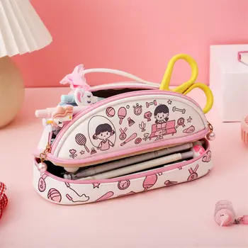 Влиятельные люди, сумка для ручек большой емкости, высококачественная студенческая японская девушка-фея, простая милая сумка для ручек