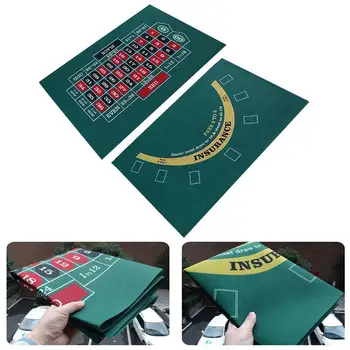 Нескользящая планировка покерного стола, Портативная шумоподавляющая игра в карты, настольный коврик для Блэкджека, прямоугольник 90x60 см, Войлочный коврик для казино