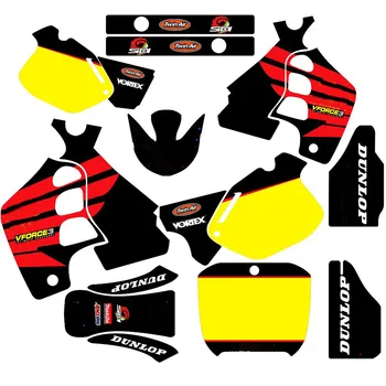 Полный набор комплектов Наклеек 3M Мотоциклетные Графические Фоны Наклейки для Honda CR500R CR500 1989 1990 1991 1992 1993 500 CR 500R
