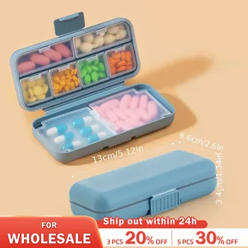 1 шт. Портативный герметичный отсек для хранения таблеток, портативная мини-коробка для таблеток, дорожный футляр для таблеток, контейнер для лекарств