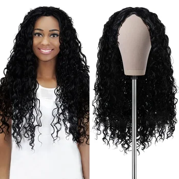 Синтетический парик с волнистым кружевом спереди, свободная волна, синтетические парики для чернокожих женщин с волосами младенца 34 