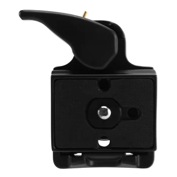 Черная быстроразъемная пластина Camera 323 со специальным адаптером (200PL-14) для зеркальных камер Manfrotto 323 со штативом-моноподом (новая версия)