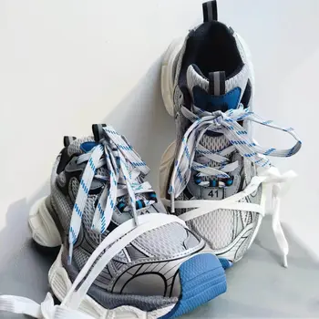 2024 Новый двойной шнурок Модная обувь для влюбленных на платформе, увеличивающая рост, кроссовки для отдыха, мужская и женская дышащая обувь для ходьбы