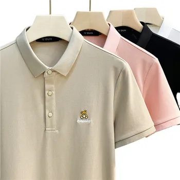 Летняя мужская футболка с коротким рукавом для спорта на открытом воздухе, повседневная футболка для гольфа 2023 года